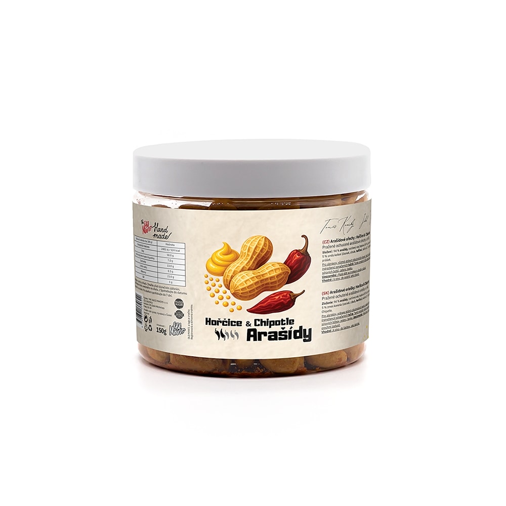 Levně Arašídové ořechy – Hořčice & Chipotle 125g